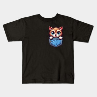 cat pocket Kids T-Shirt